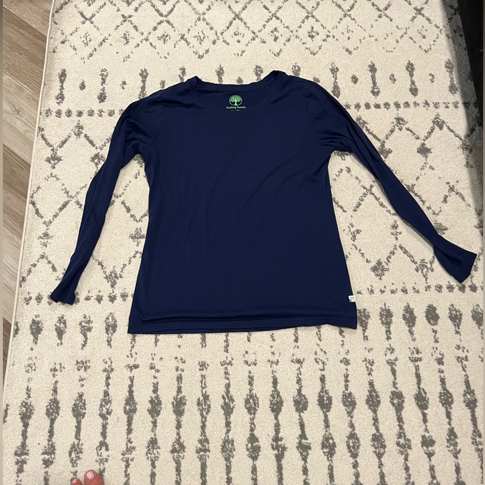 Navy blue underscrub top